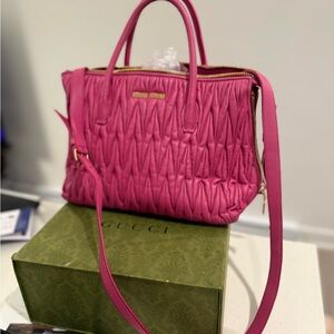 Miu Miu Pink Quilted Shoulder Bag